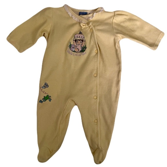 Precious Moments Vintage Yellow Baby Footie Sleeper 6-9M “Busy Little Bee” - Picture 1 of 3